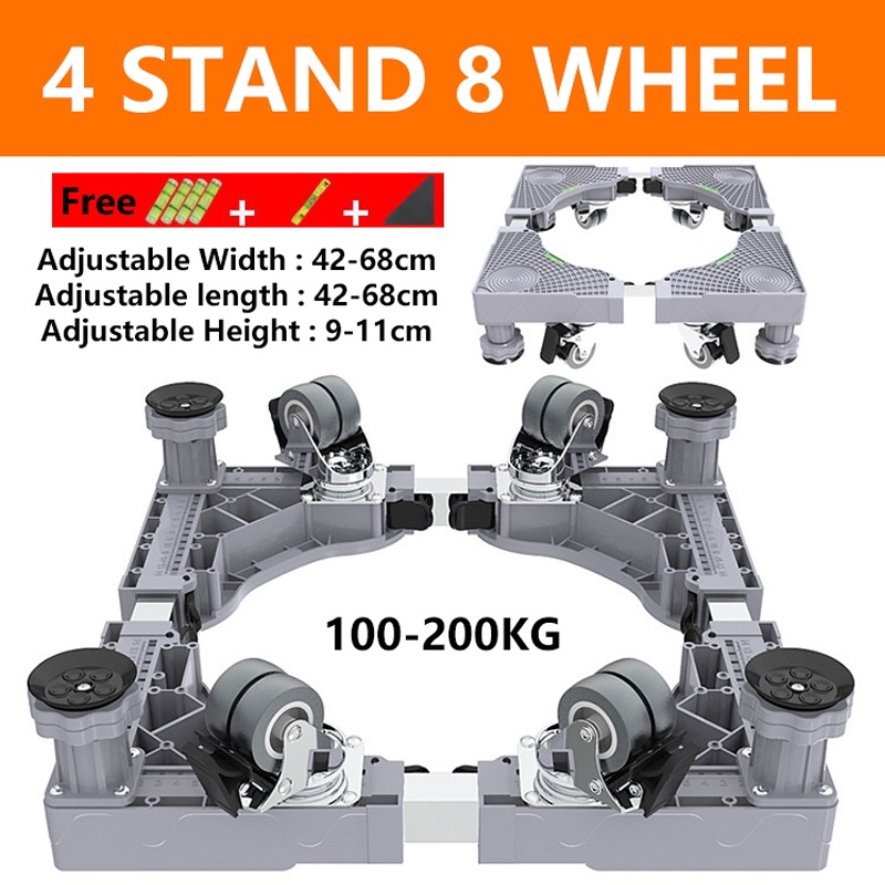 Washing Machine Stand With wheels Adjustable Ref Stand Roller ...