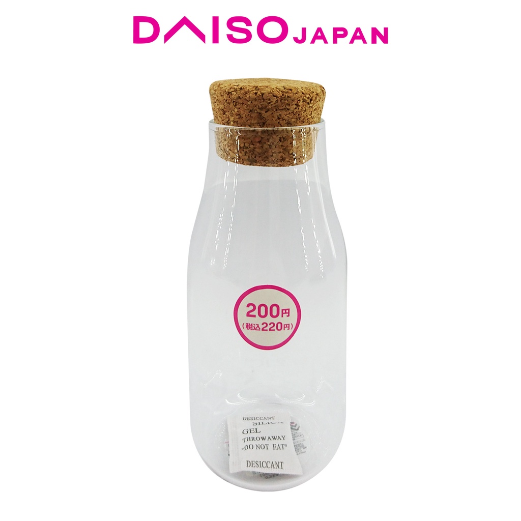 Daiso Glass Bottle with Cork Stopper 300 ml Shopee Philippines