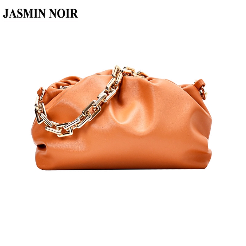 Jasmin Noir Thick Chain Cloud Clutch Women Shoulder Bag