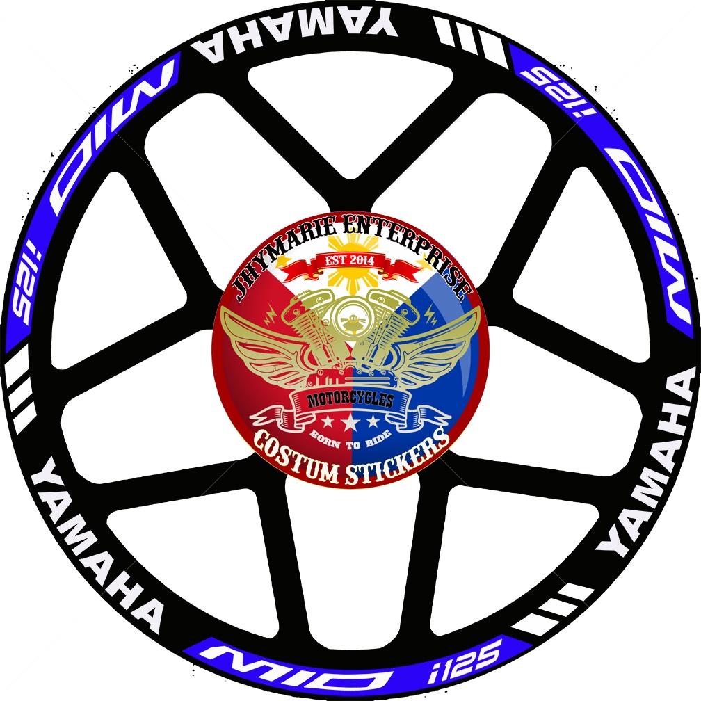 MAGS DECALS STICKER FOR YAMAHA MIO i125 (SET GOOD FOR 2 WHEELS FRONT ...