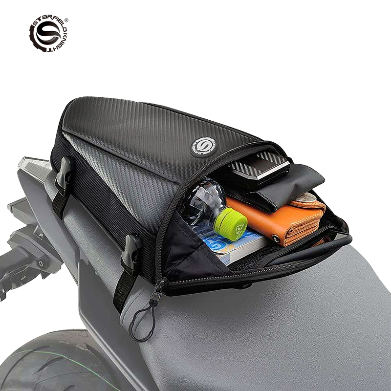 Motorcycle Tail Bag Back Seat Bags Cafe Racer Alforjas Para Moto Motorbike Saddlebags Racing Rider Touring Top Case 9L Black SKB 359 Shopee Philippines