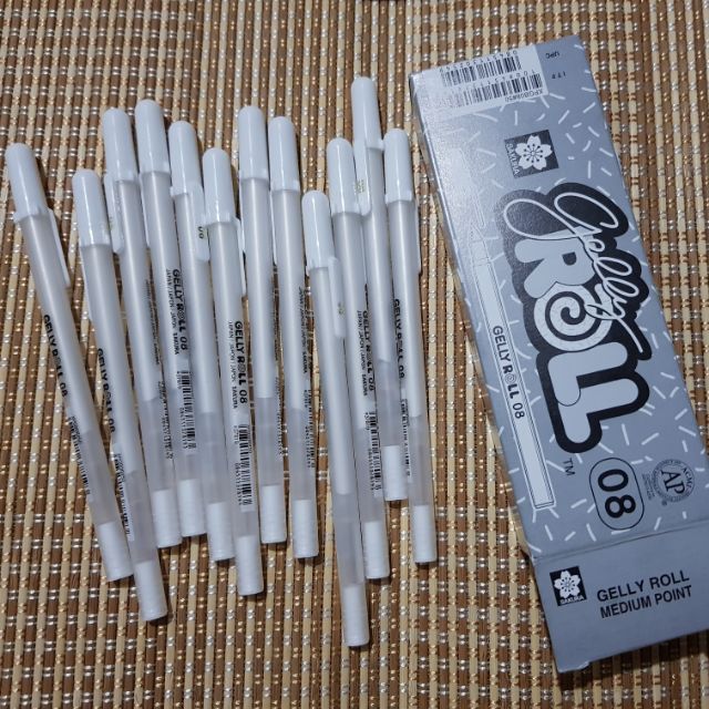 Sakura Gelly Roll White Gel Pen - Classic White 0.5Mm 1.Mm Souffle
