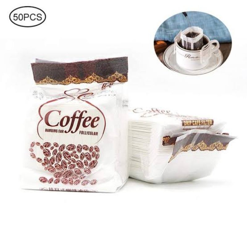 50pcs Coffee Drip Bag Coffee Filter Bag Portable restocked japan