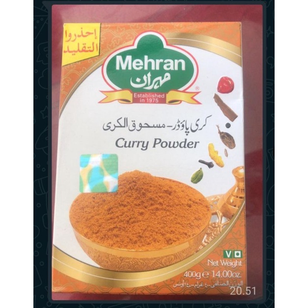 Mehran Curry Powder 400 Gram Instant Seasoning Curry Powder Original Mehran Curry For Briyani Rice Etc