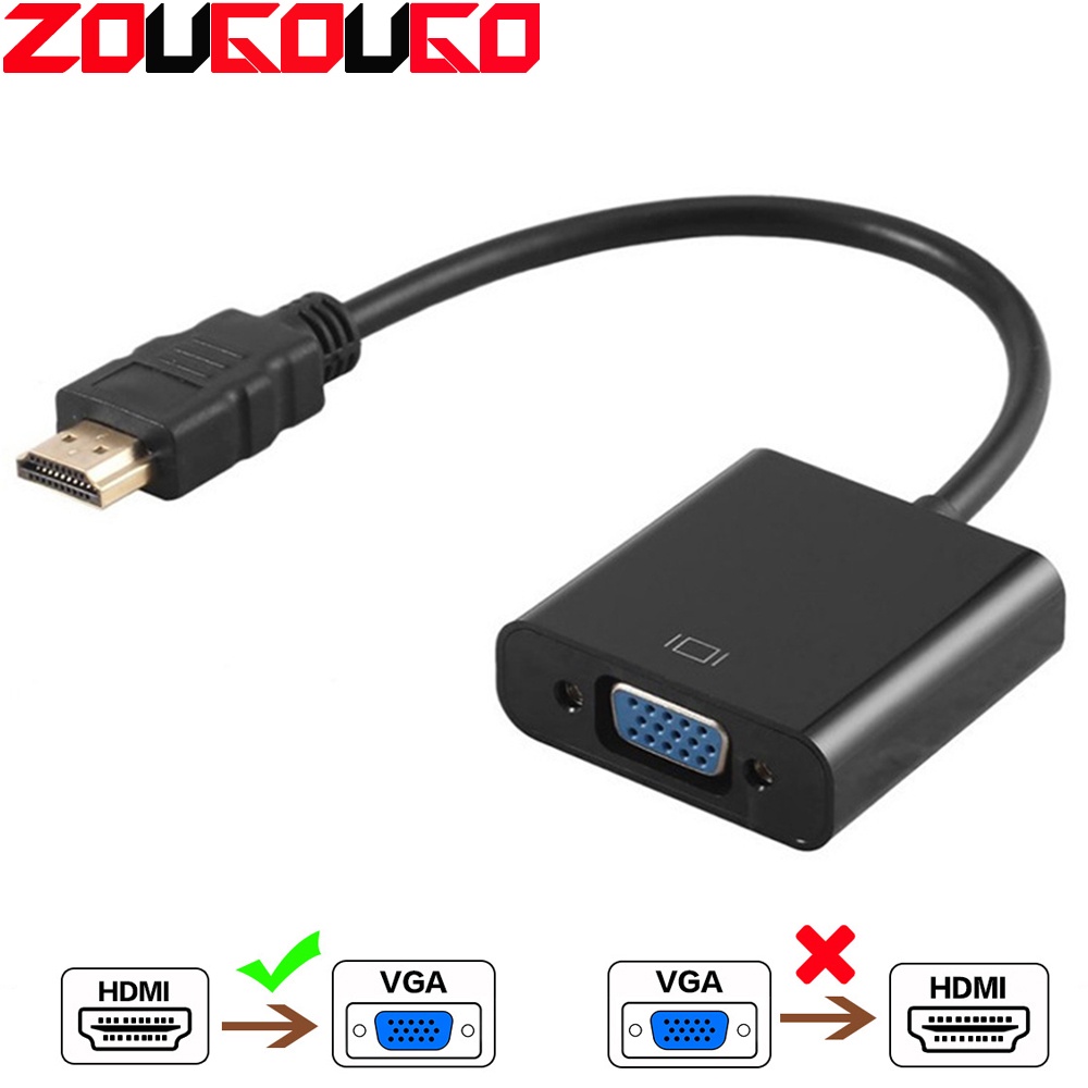 1.8M 1080P HD Male to VGA Female Video Converter Adapter Cable Lead PC DVD TV main image 0