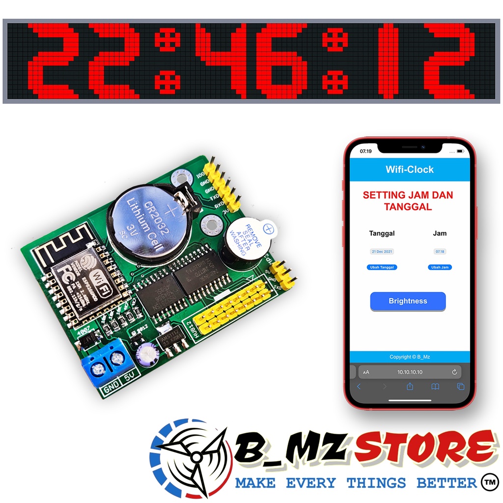 HP P10 Wifi Setting Digital Clock Controller Using Cellphone | Shopee ...