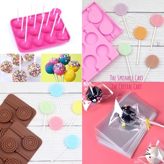 1pc Silicone Lollipop Molds,Sucker Molds,Round Chocolate Lollipops Hard  Candy Molds with 12 Lollipop Sucker Sticks for Making Lollipop,Hard  Candy,Ice