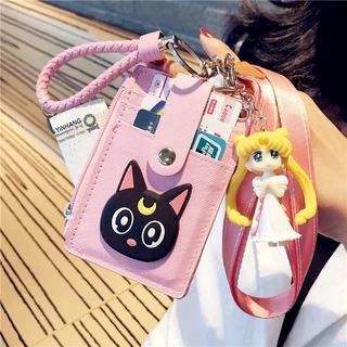 Sailor moon Anime Retractable Name Tag ID Badge Holder Reel 3D