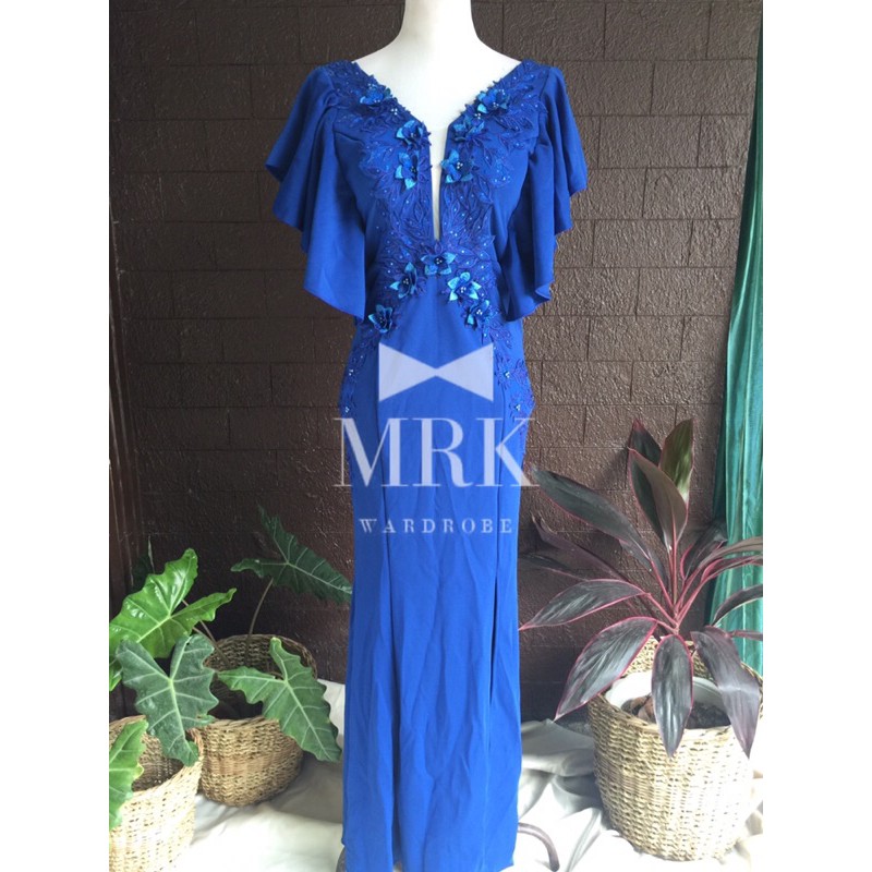 Royal blue dress store for wedding sponsor