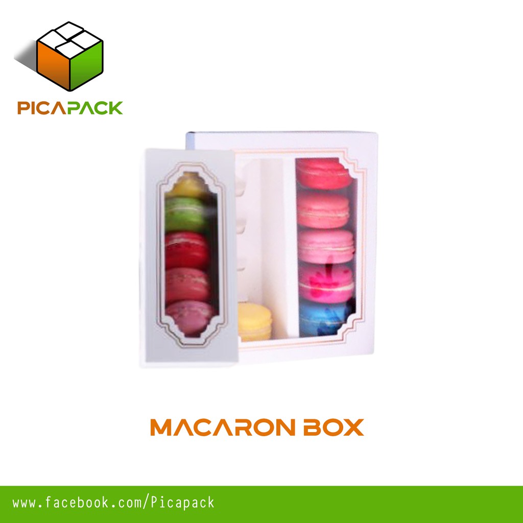 1pc Macaron Box Cupcake Cases Nougat Macaroon (Complete Set) Cookie ...