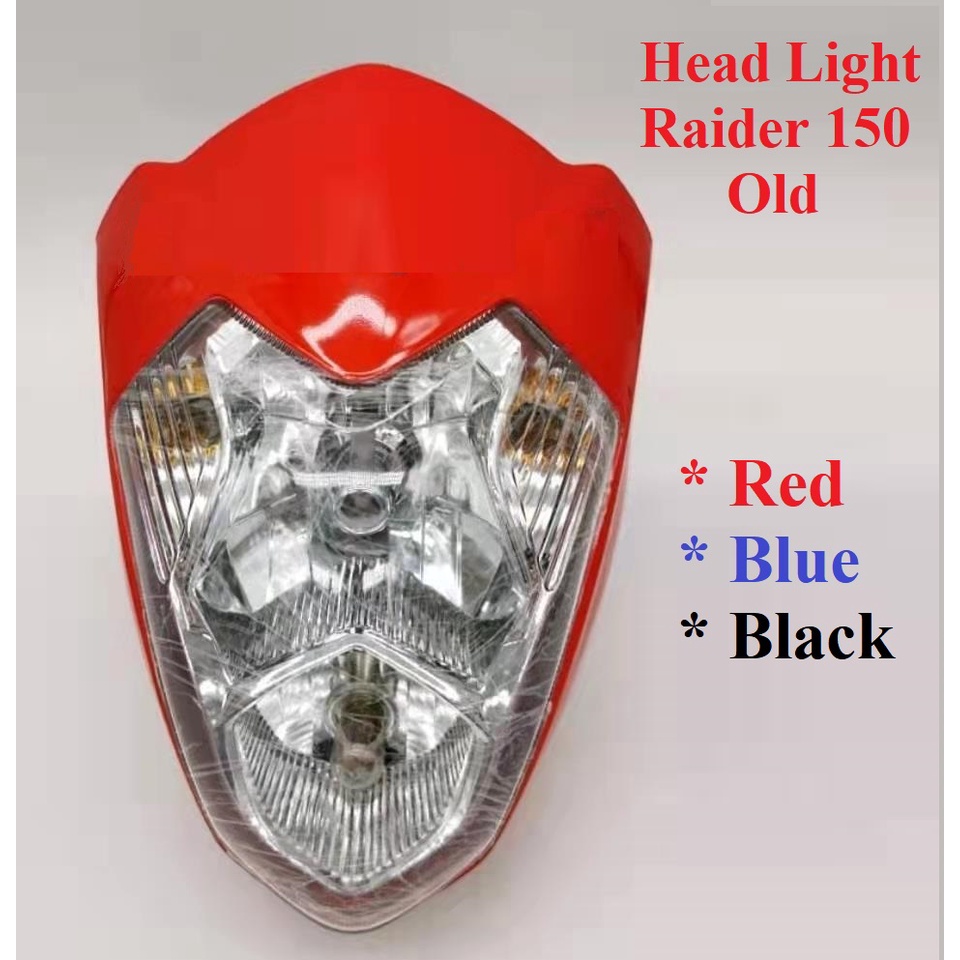 Motorcycle Headlight - Raider 150 Old ( Black/Red/Blue ) | Shopee ...