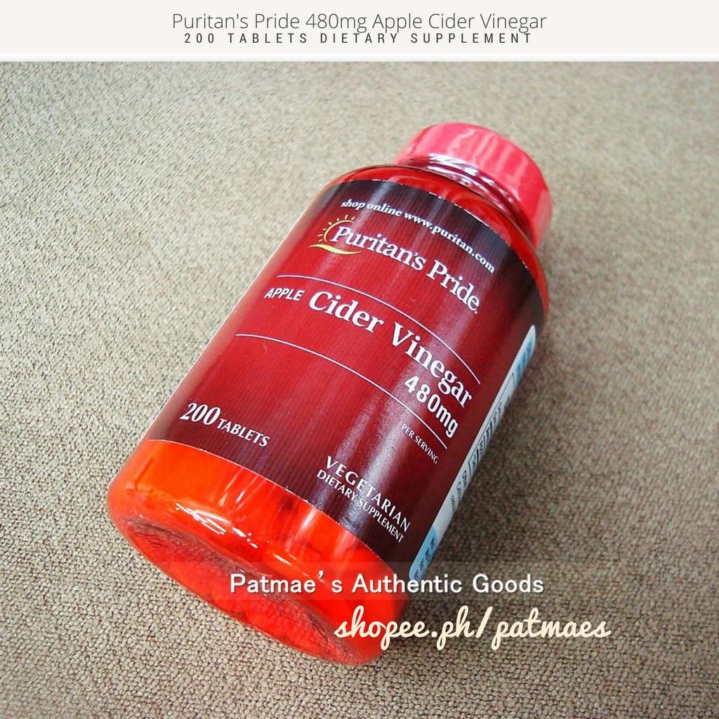 Puritan's Pride Apple Cider Vinegar 200 Tablets Shopee Philippines
