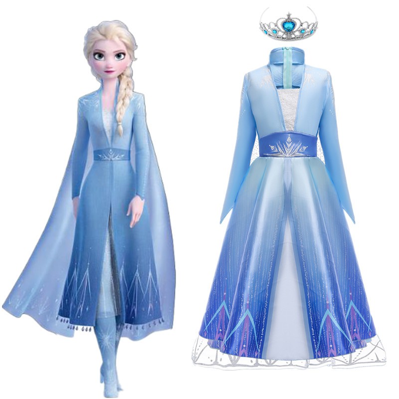 Girl Frozen 2 Elsa Dress Snow Queen Princess Cosplay Kids Anna Costume Children Halloween Party Shopee Philippines