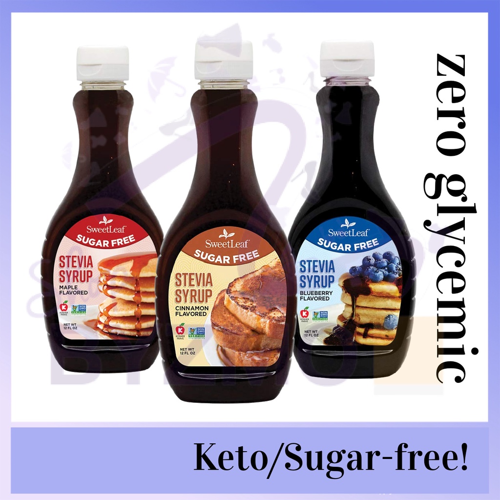 Sweetleaf Stevia Stevia Syrup Blueberry Cinnamon Maple Syrup Sugarfree Keto Diabetic Paleo 12oz