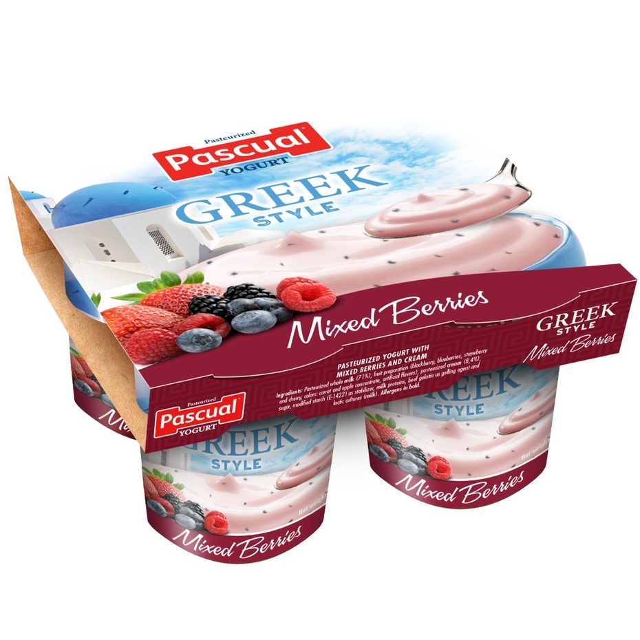 Pascual Yogurt Greek Style Mixed Berries X G Shopee Philippines