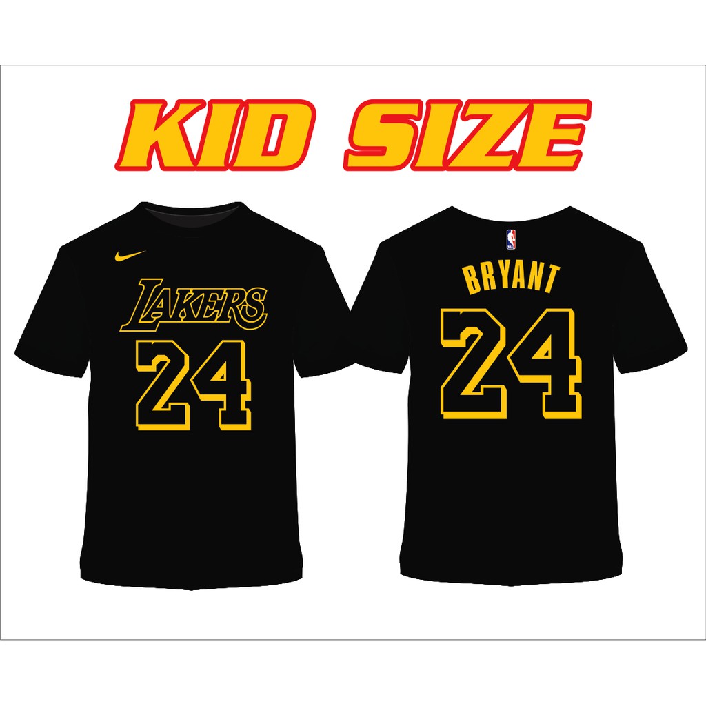Kobe Bryant Lakers 24 T shirt Kid Size Shopee Philippines