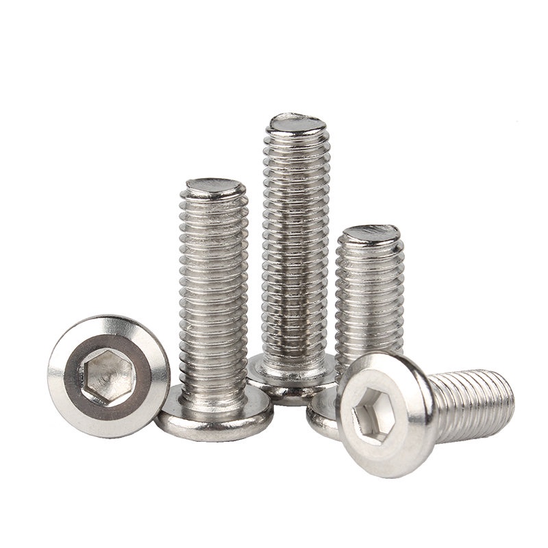 Xzm] M6m8m10m12 304 Stainless Steel Chamfering Screw Flat Round Head 