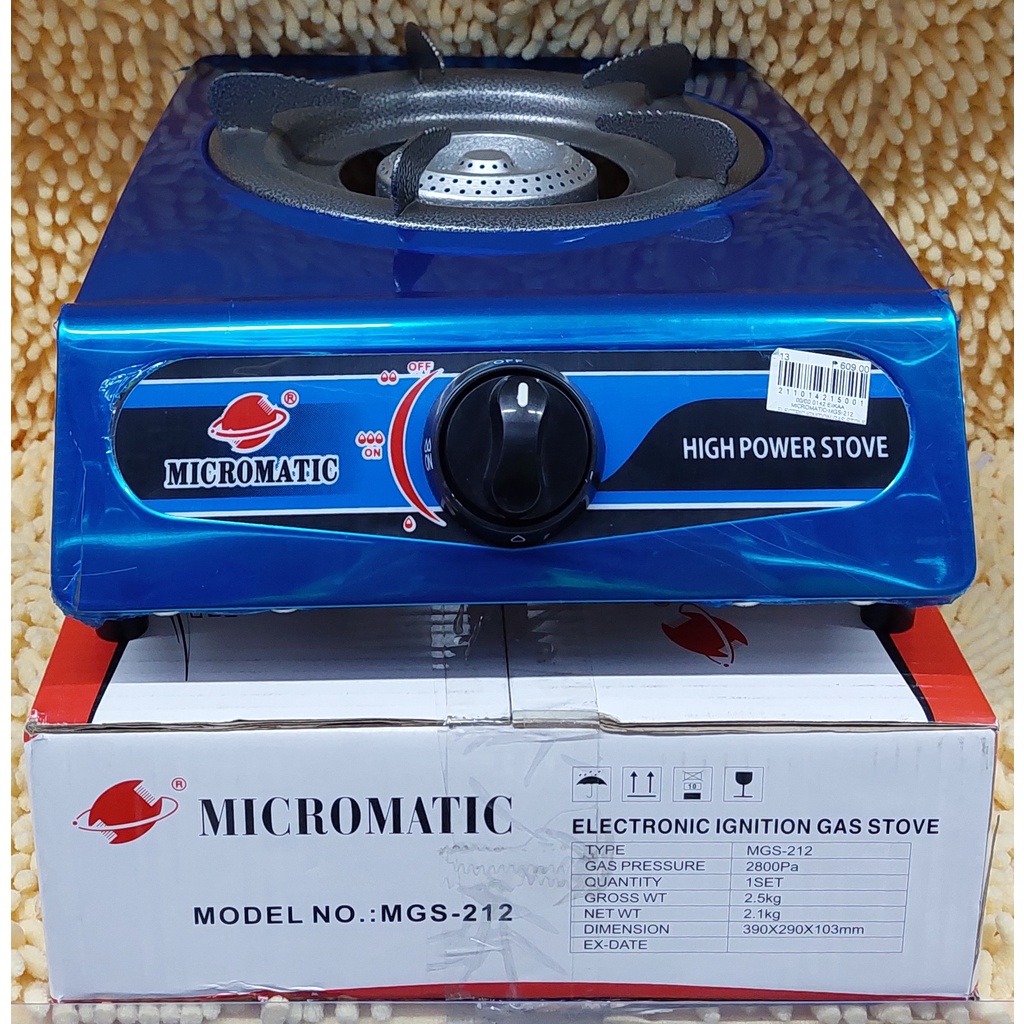 Micromatic Single Gas Stove Burner MGS212 with FREE REGULATOR Shopee