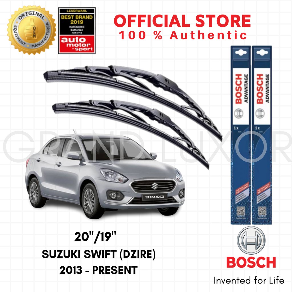 Bosch Advantage Wiper Blade Set For Suzuki Swift Dzire 2013Present (20
