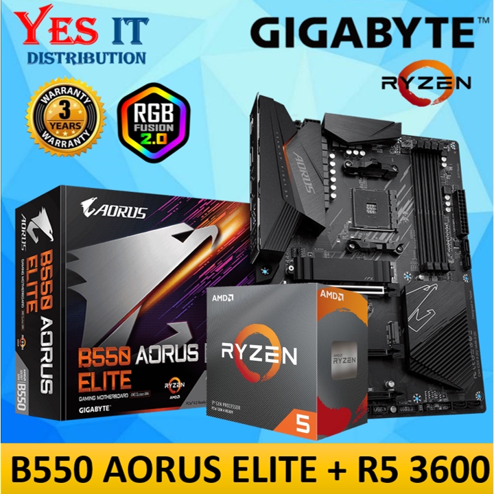 B550 aorus elite sales ryzen 5 3600