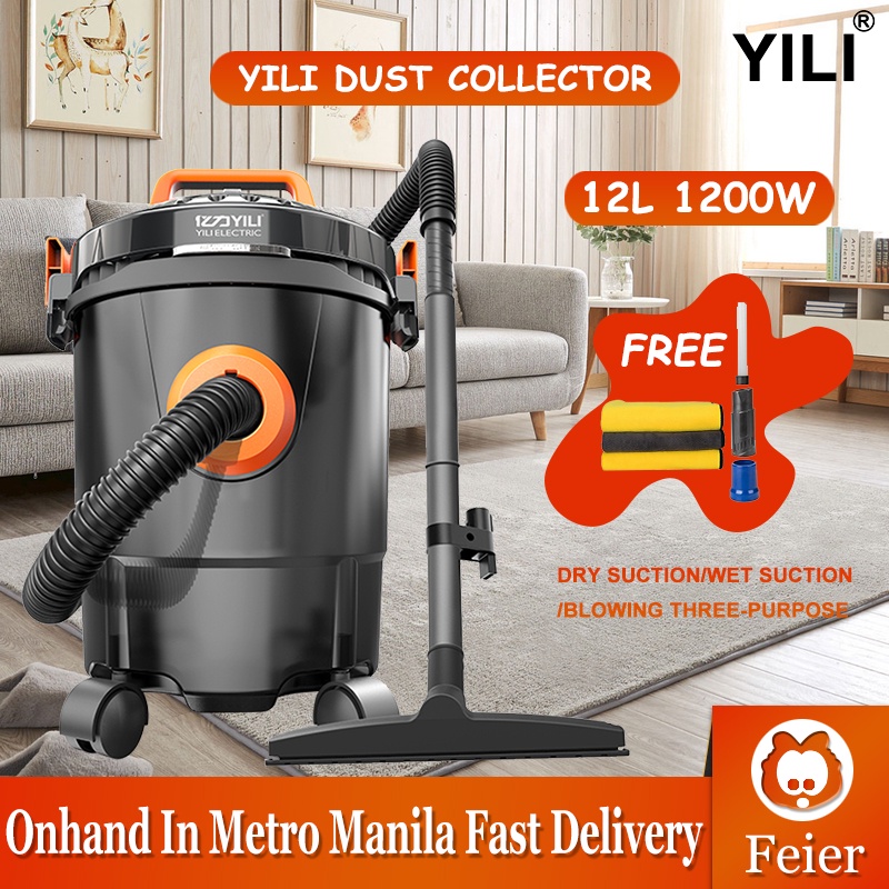 【Free Brush Head+Towel】YILI 12L Vacuum Cleaner 3in1 WET DRY BlOW 1200W ...