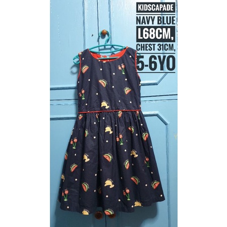 Kidscapade Navy Blue Dress 5-6yo | Shopee Philippines