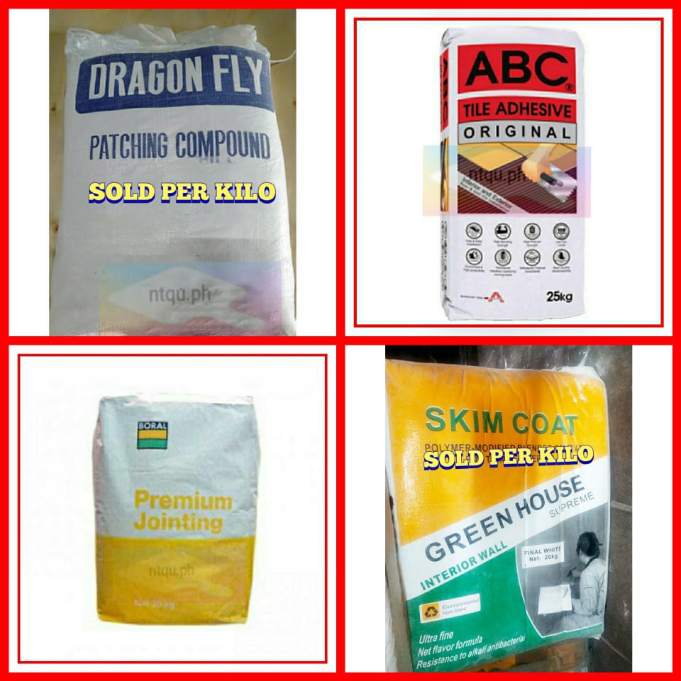 Construction Materials... Skim coat, Boral, Patching Compound, Tile