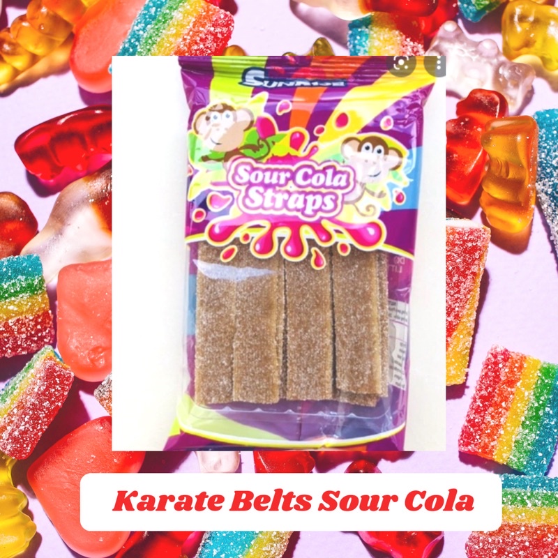 160G Original Sunrise Karate Gummy Belts (Rainbow Belts, Cola Belts