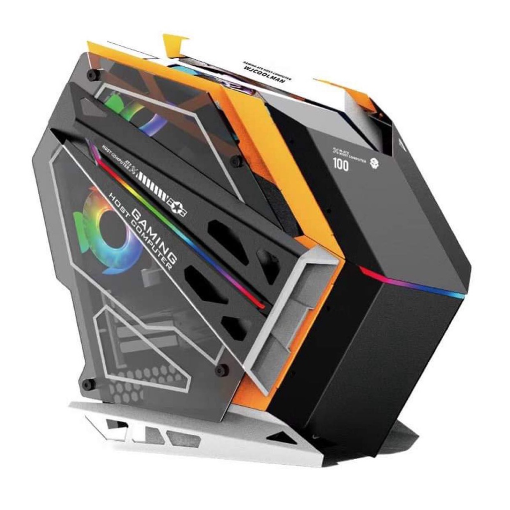KENLEI ATX FIT Computer Chassis Cool Gaming PC Case With ARGB Light Strip Streamlined Long