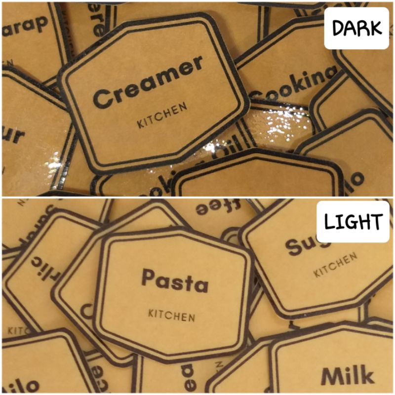 Laminated customized kitchen label sticker (condiments,seasonings ...