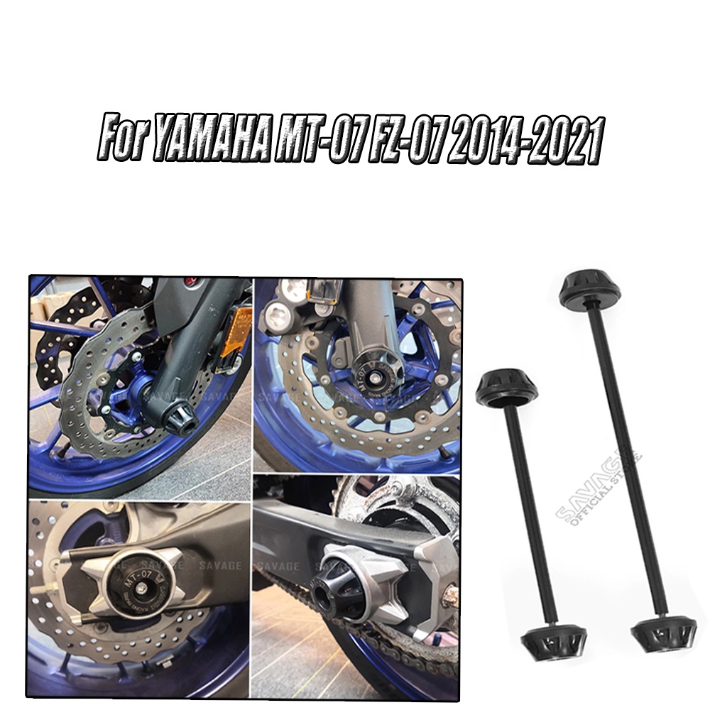 Rear Front Axle Fork Crash Slider For YAMAHA MT07 FZ07 20142021