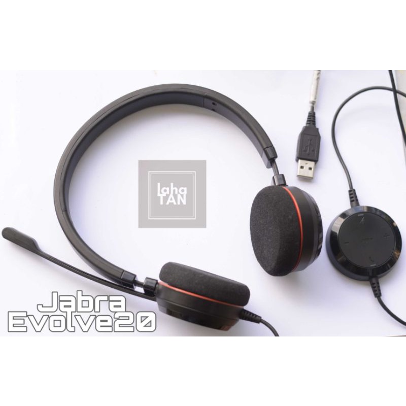 J A B R A EVOLVE 20 NOISE CANCELLING HEADSET SECOND HAND NO