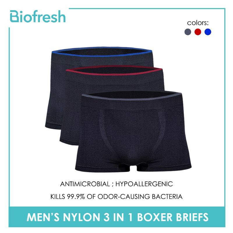 Biofresh UMBBG10 Men's Seamless Boxer Brief 3 pieces in a pack | Shopee ...