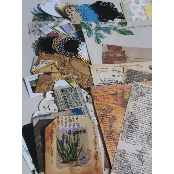 120+ sheets Mini Vintage Journal Kit | Shopee Philippines