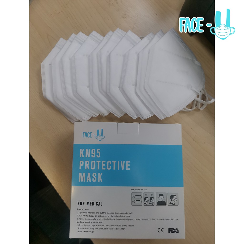 FACE-U 10PCS(1BOX)KN95 MASKS 5PLY BEST GIFT JAPAN BREATHABLE ...