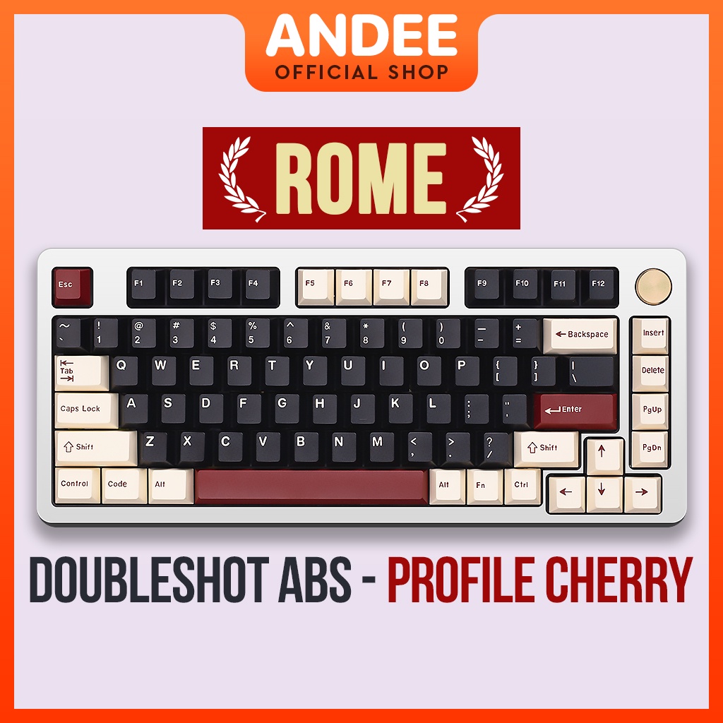 Beautiful color Rome Doubleshot ABS keyboard button Keycap 173 buttons ...