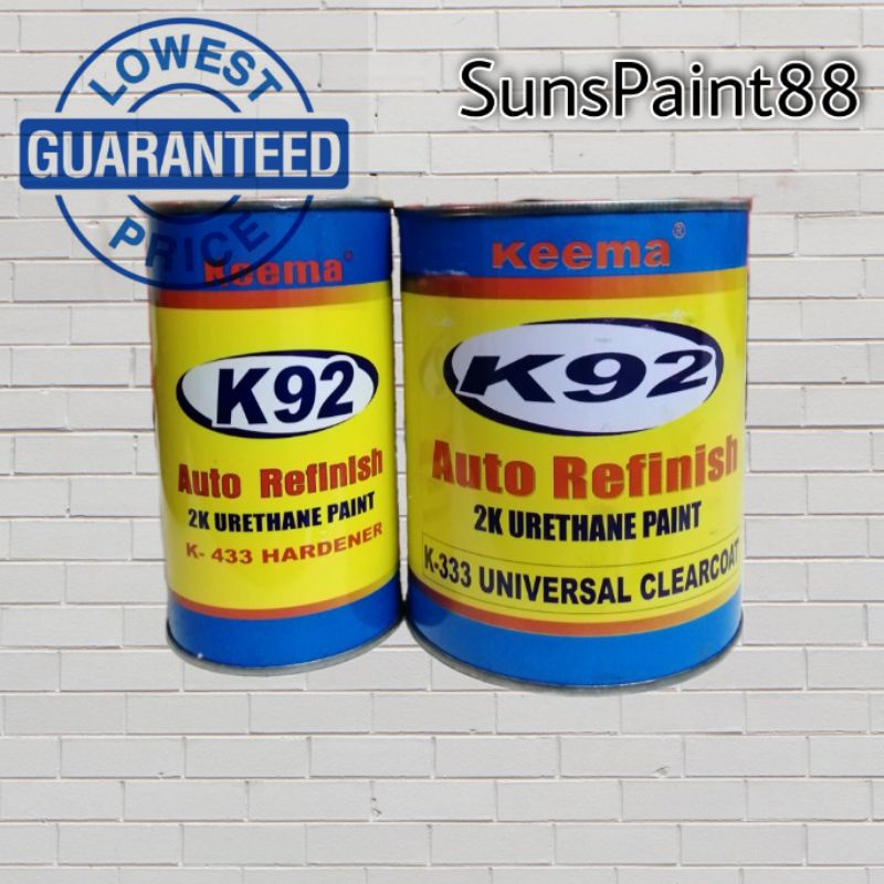 K92 Auto Refinish 2k Urethane Paint K333 Universal Clearcoat Shopee