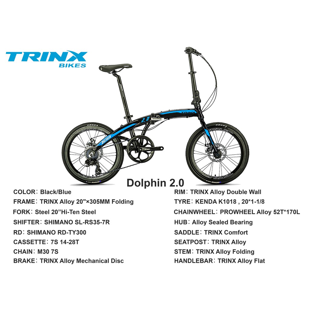 Trinx folding bike dolphin 2.0 price hot sale