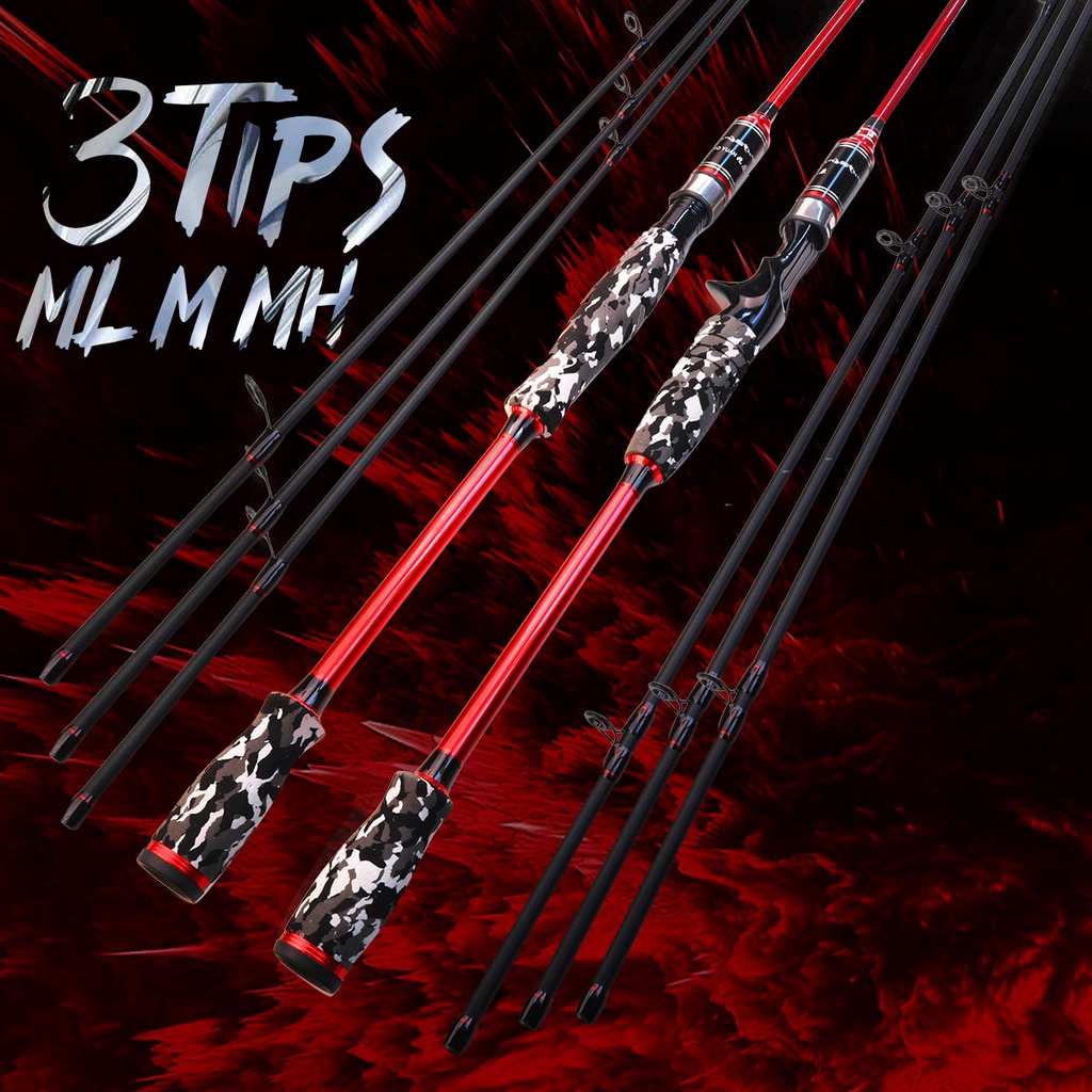 ∈30LB 2.1M(7ft) ML/M/MH Fishing Rod Camouflage Handle Spinning Rod