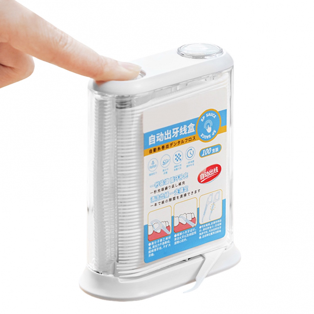 Automatic Dental Floss Picks Dispenser PopUp Floss Holder Portable