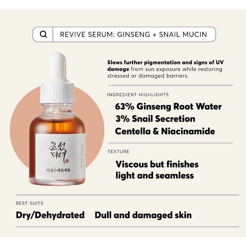 Beauty of Joseon Repair Serum Ginseng Shopee Philippines