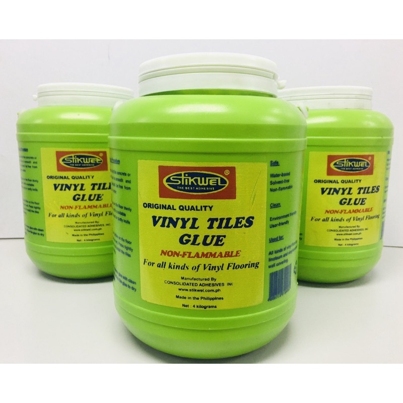 STIKWEL Vinyl Tile Glue (1 liter or 1 gallon) Shopee Philippines