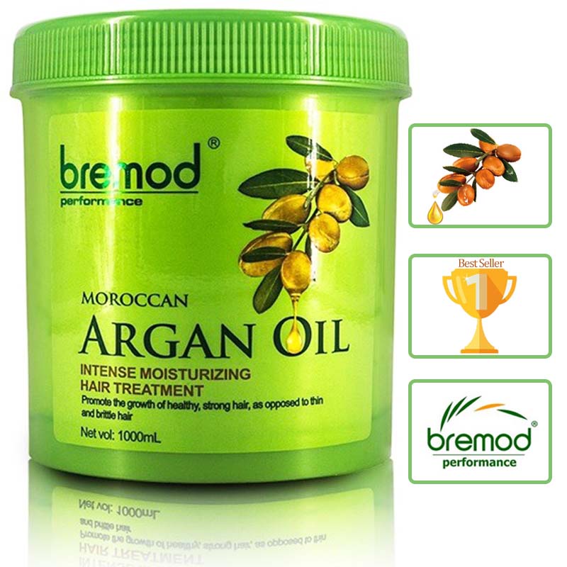 Bremod Moroccan Argan Oil Hair Treatment 1000ml Soften Repair Frizzy