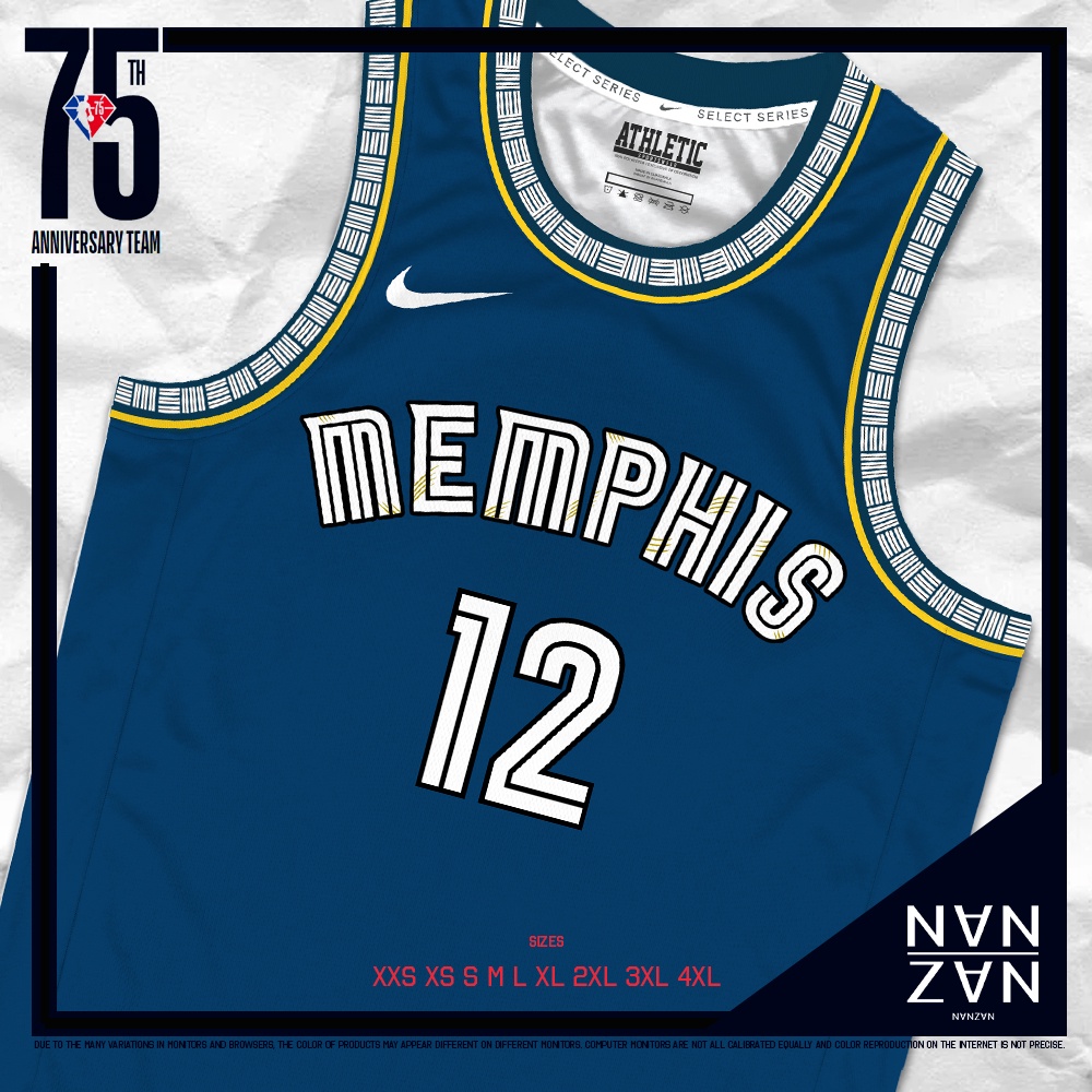 NANZAN 75th Edition NBAMemphisGrizzlies Ja Morant Jersey 2022