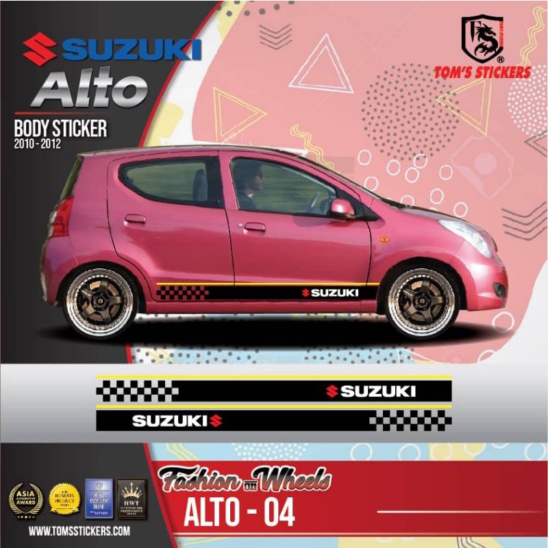 SUZUKI ALTO CAR BODY STICKER SET ALTO - 04 | Shopee Philippines