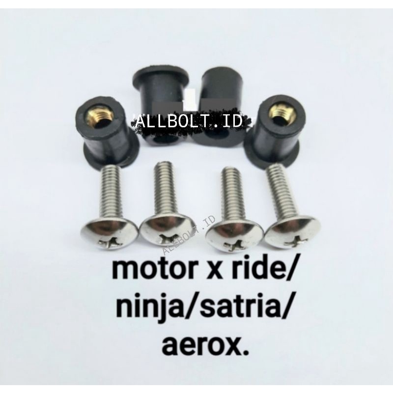 Ninja Raider aerox xride visor Shield Bolt stainless Bolt+Nut (4Sets) Shopee Philippines
