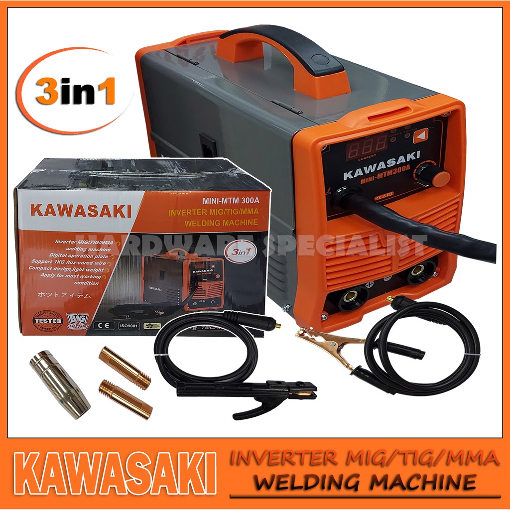 Kawasaki 3 in 1 Inverter MIG/TIG/MMA Welding Machine MINIMTM 300A *MIG