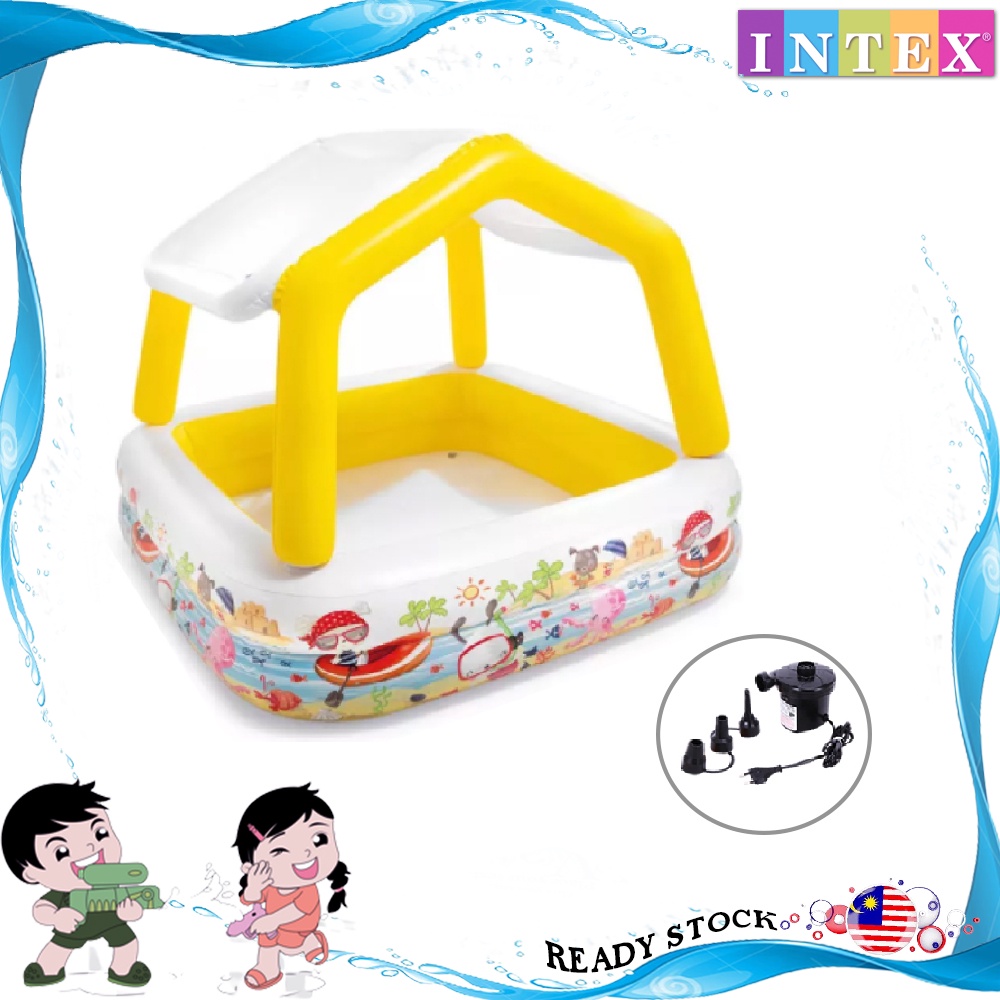 Intex 57470 Theme Sea Aquarium Baby Children Sun Shade Inflatable ...