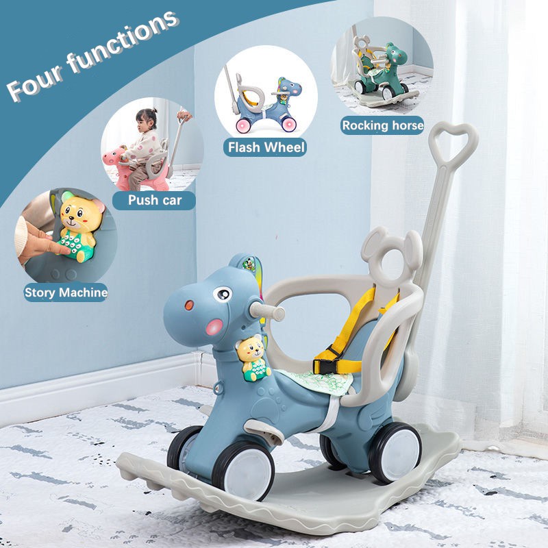 CODChildren's rocking chair, 2-in-1 designed children's Pony riding on ...