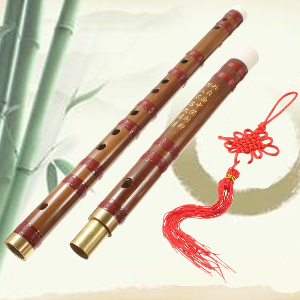 Handmade Bamboo Flute in D Key Dizi 24'' Long + Chinese Knot | Shopee ...
